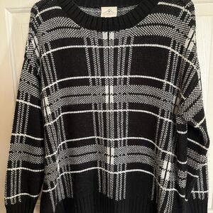 Black and White Plaid Sweater